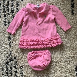 3 m polo dress and diaper cover